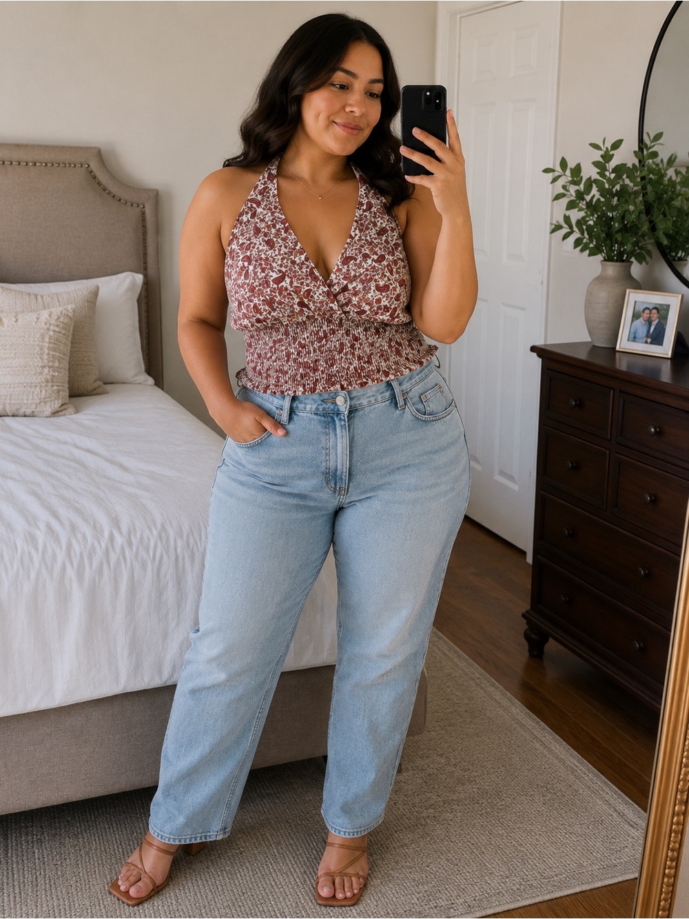 Vintage Faded Glory Paisley Halter Top | NWT | Size Large | Y2K Boho | Cotton